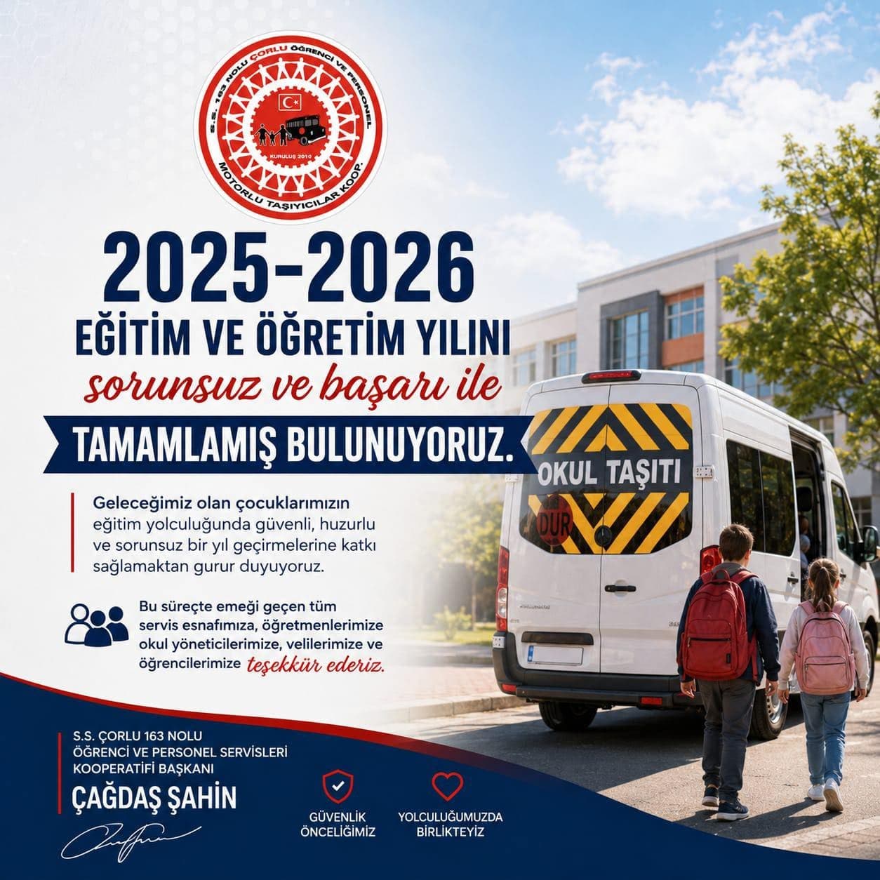 2025-2026 eğitim yılının tamamlandığını duyuran kooperatif görseli